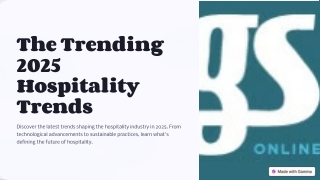 The Trending 2025 Hospitality Trends