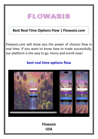 Best Real Time Options Flow Flowasis.com