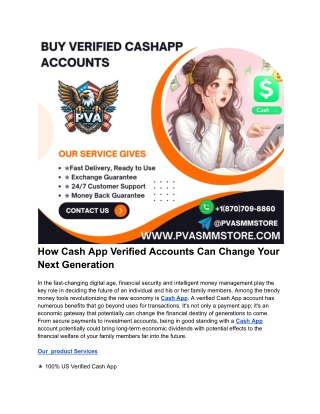 ✅Our company is offering a 15% discount on verified cashapp accounts.
