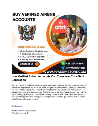 ✅Our company is offering a 15% discount on verified airbnb accounts.