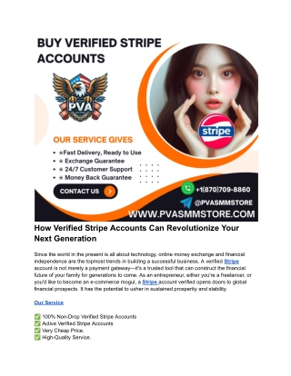 ✅Our company is offering a 15% discount on verified stripe accounts.