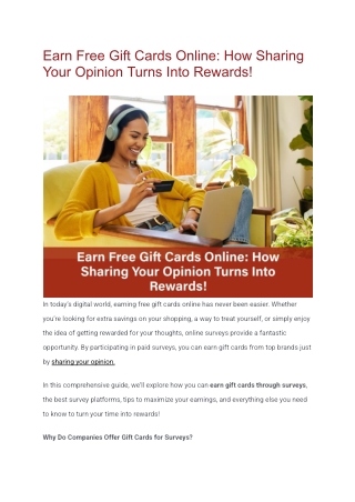 Earn Free Gift Cards Online_ How Sharing Your Opinion Turns Into Rewards