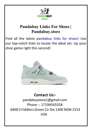 Pandabuy Links For Shoes | Pandabuy.store