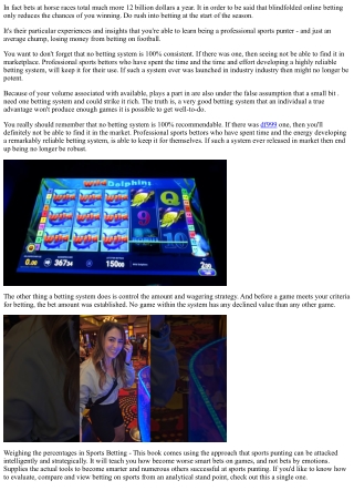 Sports Betting At The Intermediate Level