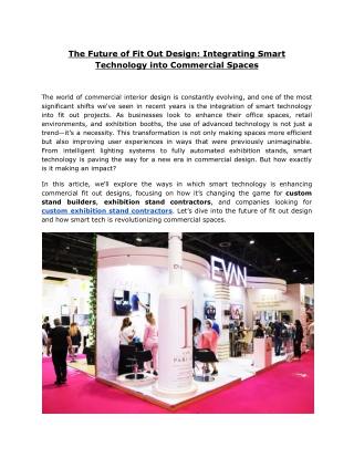 The Future of Fit Out Design Integrating Smart Technology into Commercial Spaces