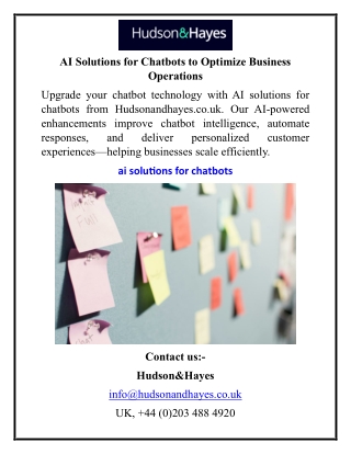 AI Solutions for Chatbots to Optimize Business Operations