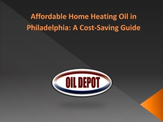 Affordable Home Heating Oil in Philadelphia