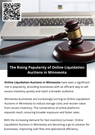 The Rising Popularity of Online Liquidation Auctions in Minnesota