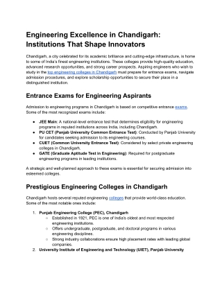 Engineering Excellence in Chandigarh_ Institutions That Shape Innovators
