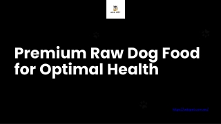 Premium Raw Dog Food for Optimal Health
