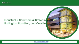 Industrial & Commercial Broker in Burlington, Hamilton, and Oakville