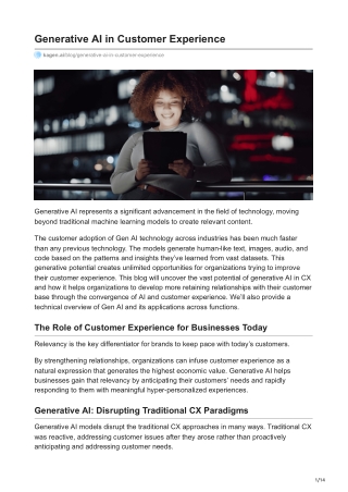 kagen.ai-Generative AI in Customer Experience