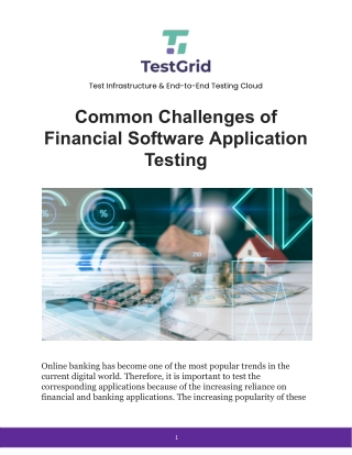 Common Challenges of Financial Software Application Testing