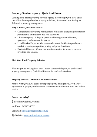 Property Services Agency