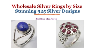 Wholesale Silver Rings by Size​: Stunning 925 Silver Designs​