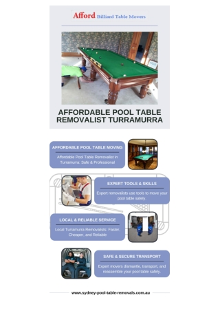 Affordable Pool Table Removalist Turramurra