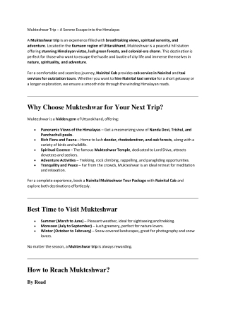 Nainital Lake Tour One Day - Nainital Cab