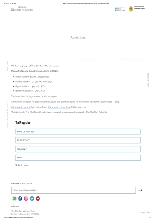 Best Schools in Rohini for Nursery Admission _ Play School Admission