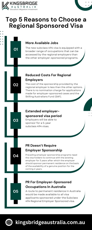 Top 5 Reasons to Choose a Regional Sponsored Visa