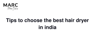 Tips to choose the best hair dryer in india