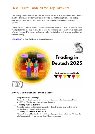 Choosing the Best Forex Broker 2025 – Expert Guide