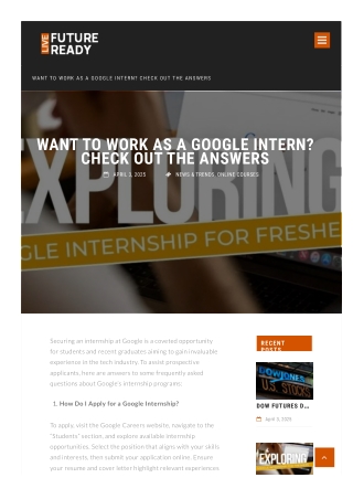 Want to work as a Google Intern Check out the answers