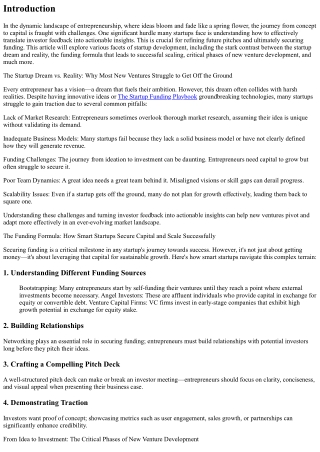 Turning Investor Feedback into Actionable Insights for Future Pitches