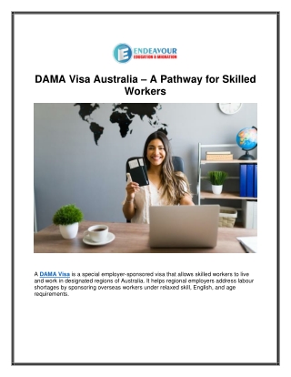 DAMA Visa Australia – A Pathway for Skilled Workers