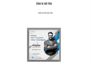 What Should I Expect from a Hair Transplant Specialist in Chandigarh