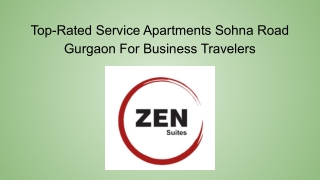 Top-Rated Service Apartments Sohna Road Gurgaon For Business Travelers
