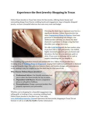 Experience the Best Jewelry Shopping In Texas