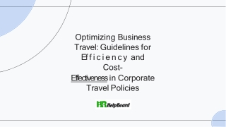 Travel Policy for Employees in India