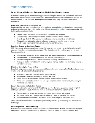 Smart Living with Luxury Automation