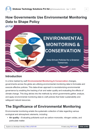 How Governments Use Environmental Monitoring Data to Shape Policy