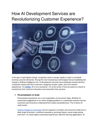 How AI Development Services are Revolutionizing Customer Experience_ (1)