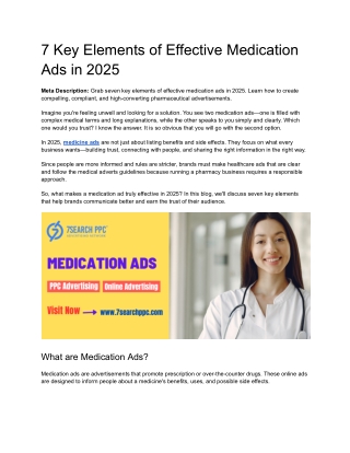 7 Key Elements of Effective Medication Ads in 2025