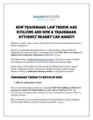 How Trademark Law Trends are Evolving and How a Trademark Attorney Nearby Can Assist