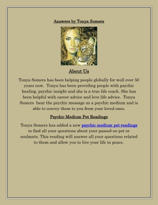 Passed on Pet Psychic Medium Reading Service