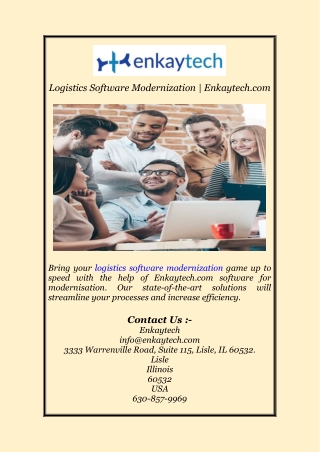 Logistics Software Modernization | Enkaytech.com