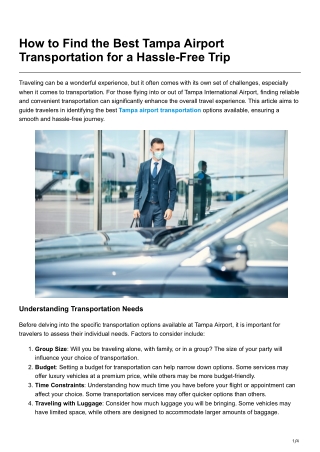 How to Find the Best Tampa Airport Transportation for a Hassle-Free Trip (2)