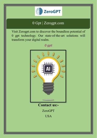 0 Gpt | Zerogpt.com