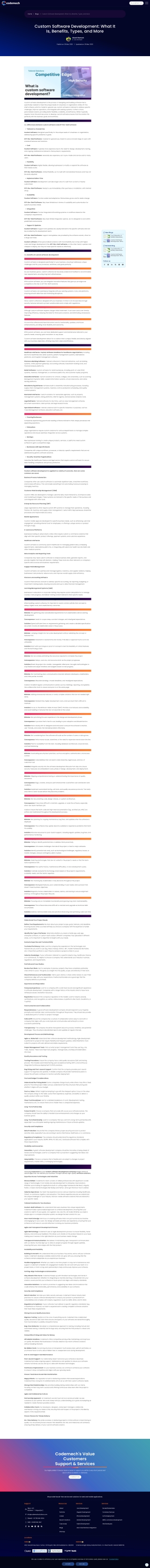 Custom Software Development: What It Is, Benefits, Types, and More
