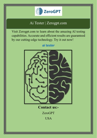 Ai Tester | Zerogpt.com