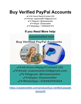 Buy Verified PayPal Accounts