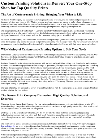 Denver Print Company