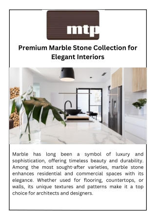 Premium Marble Stone Collection for Elegant Interiors