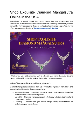 Shop Exquisite Diamond Mangalsutra Online in the USA.docx (1)