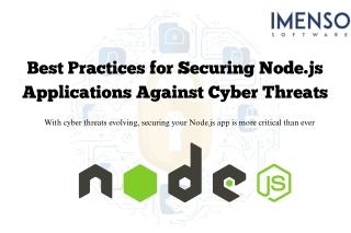 Best Practices for Securing Node.js Applications Against Cyber Threats