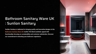 Stylish & Functional Bathroom Sanitary Ware in the UK