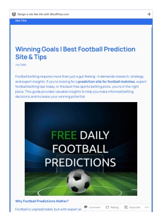 Winning Goals | Best Football Prediction Site & Tips